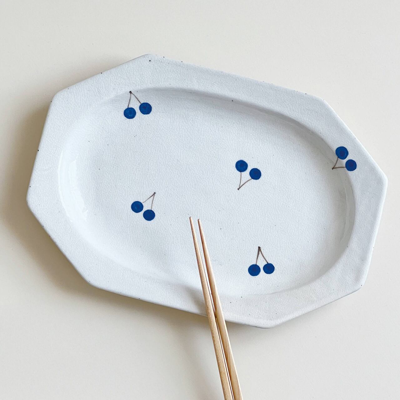 kohiki sakuranbo 八角大皿